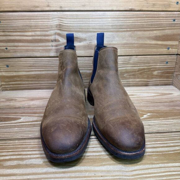 Cole Haan Man 9 Boots Wakefield Grand Dogwood Peacoat Ankle Boots Brown Leather - Picture 2 of 8